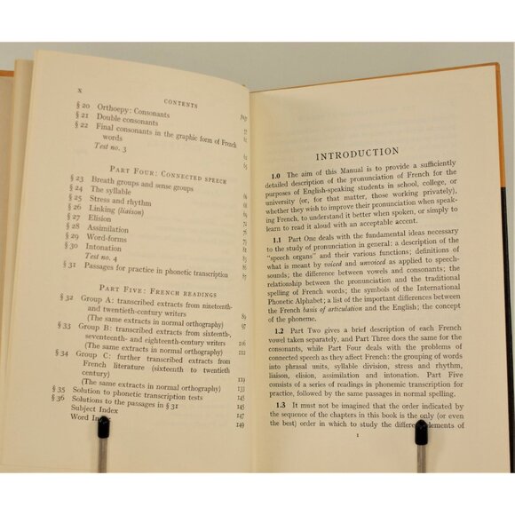 A Student's Manual of French Pronunciation, Macmillan 1960 First Ed. Textbook - Picture 5 of 9